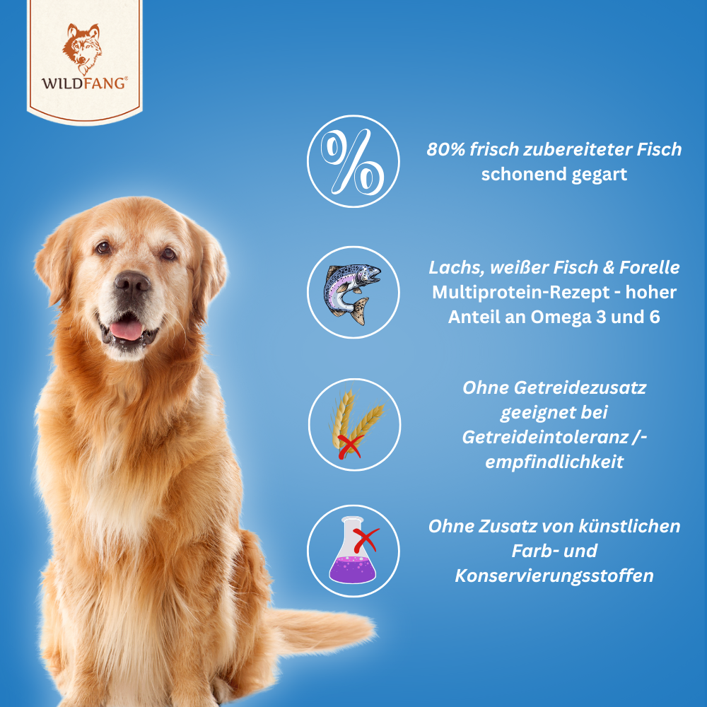 Snacks mit 80% Fisch - getreidefrei - 3er Set-Hundefutter-Wildfang-