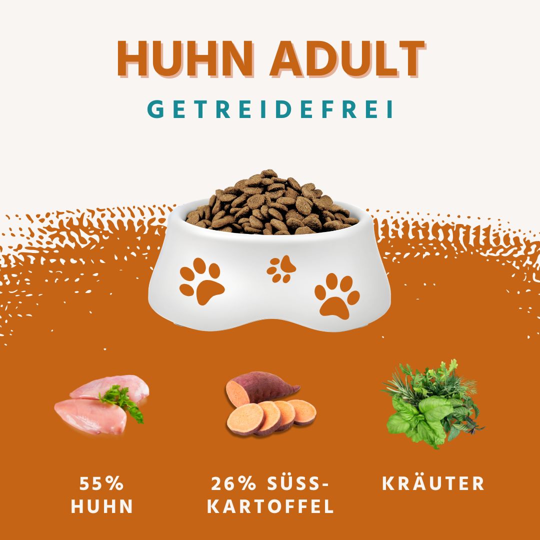 Adult Trockenfutter Sparpack 2 x 2 kg mit Huhn & Kräuter - getreidefrei-Hundefutter-Wildfang-