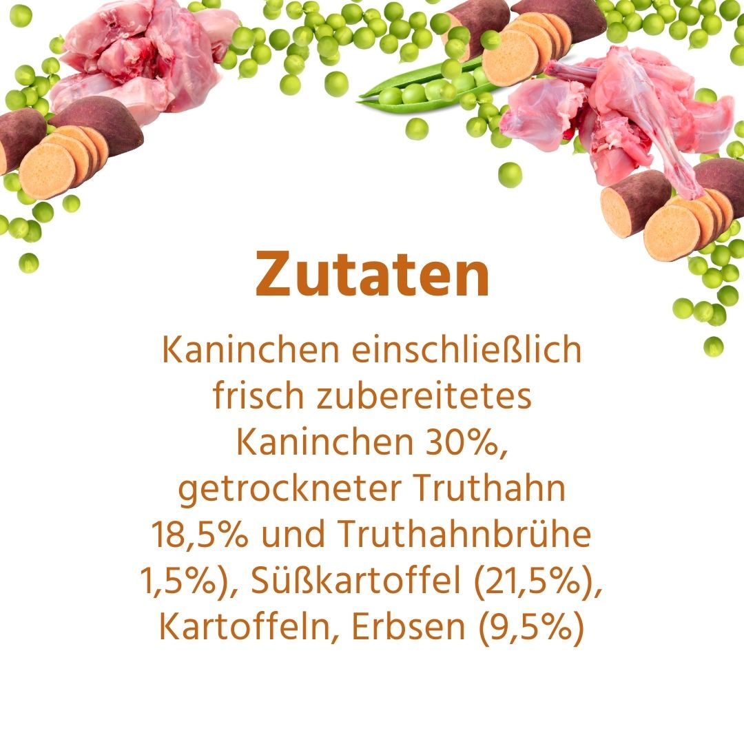 Adult Trockenfutter Sparpack 2 x 2 kg mit Kaninchen- getreidefrei-Hundefutter-Wildfang-