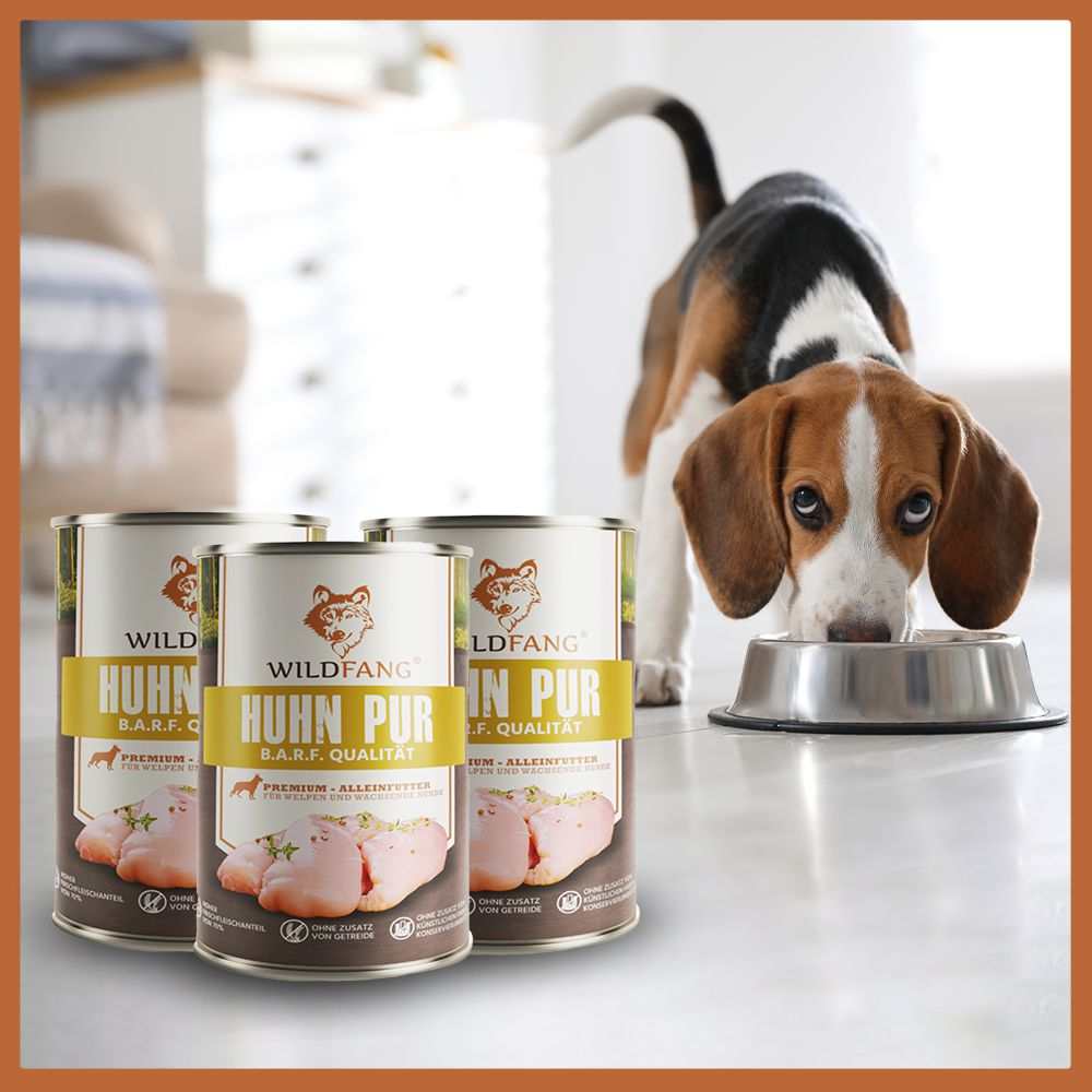 Welpen Futterpaket Huhn - getreidefrei-Hundefutter-Wildfang-