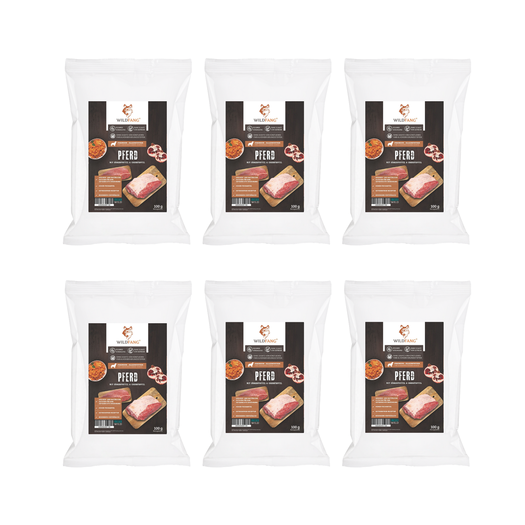 Genussbox Adult - Trockenfutter-Hundefutter-Wildfang-6 x Pferd-