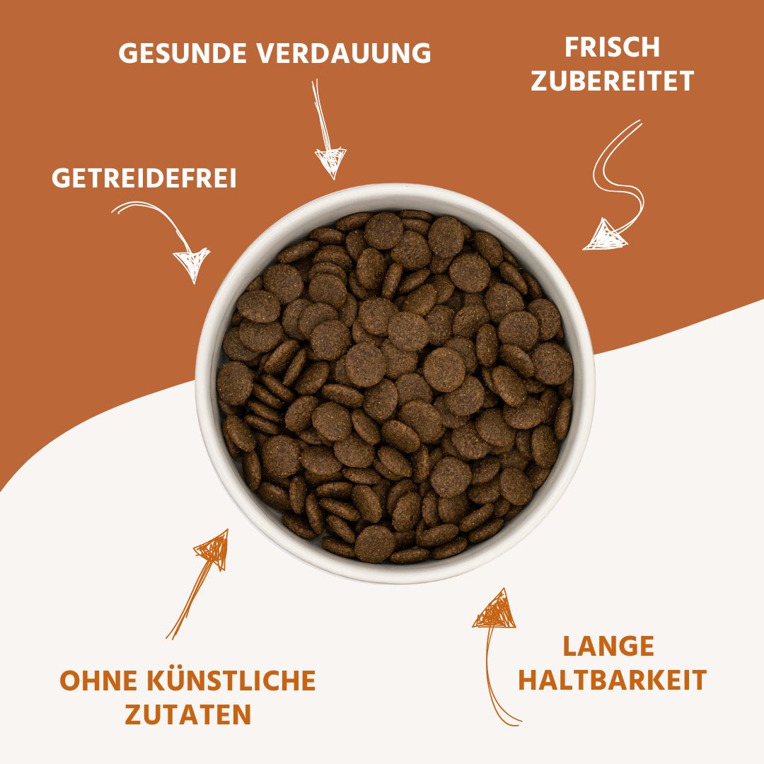 Junior Trockenfutter mit Huhn für Welpen - getreidefrei-Hundefutter-Wildfang-