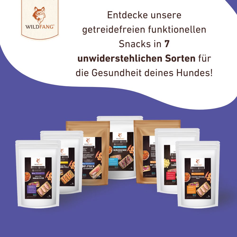 Snacks für das Immunsystem mit Ente & Huhn - getreidefrei-Hundefutter-Wildfang-