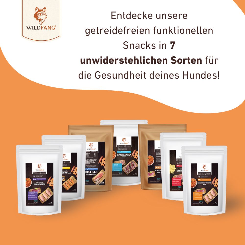 Snacks mit 80% Geflügel - getreidefrei-Hundebedarf-Wildfang-