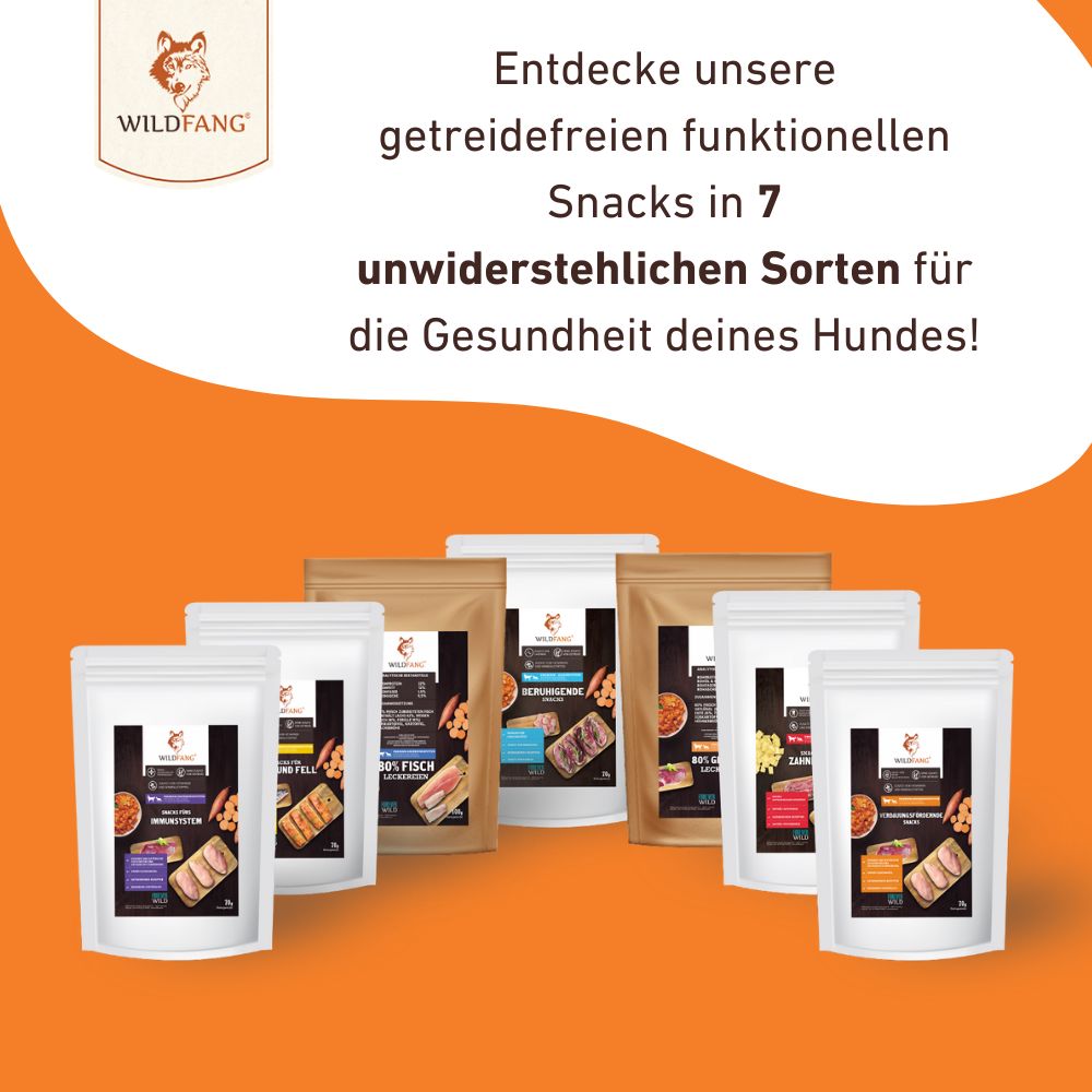 Verdauungsfördernde Snacks - getreidefrei-Hundefutter-Wildfang-