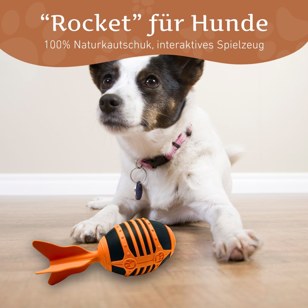 Kauspielzeug Flugrakete "Rocket" - 100% Naturkautschuk-Hundespielzeug-Wildfang-