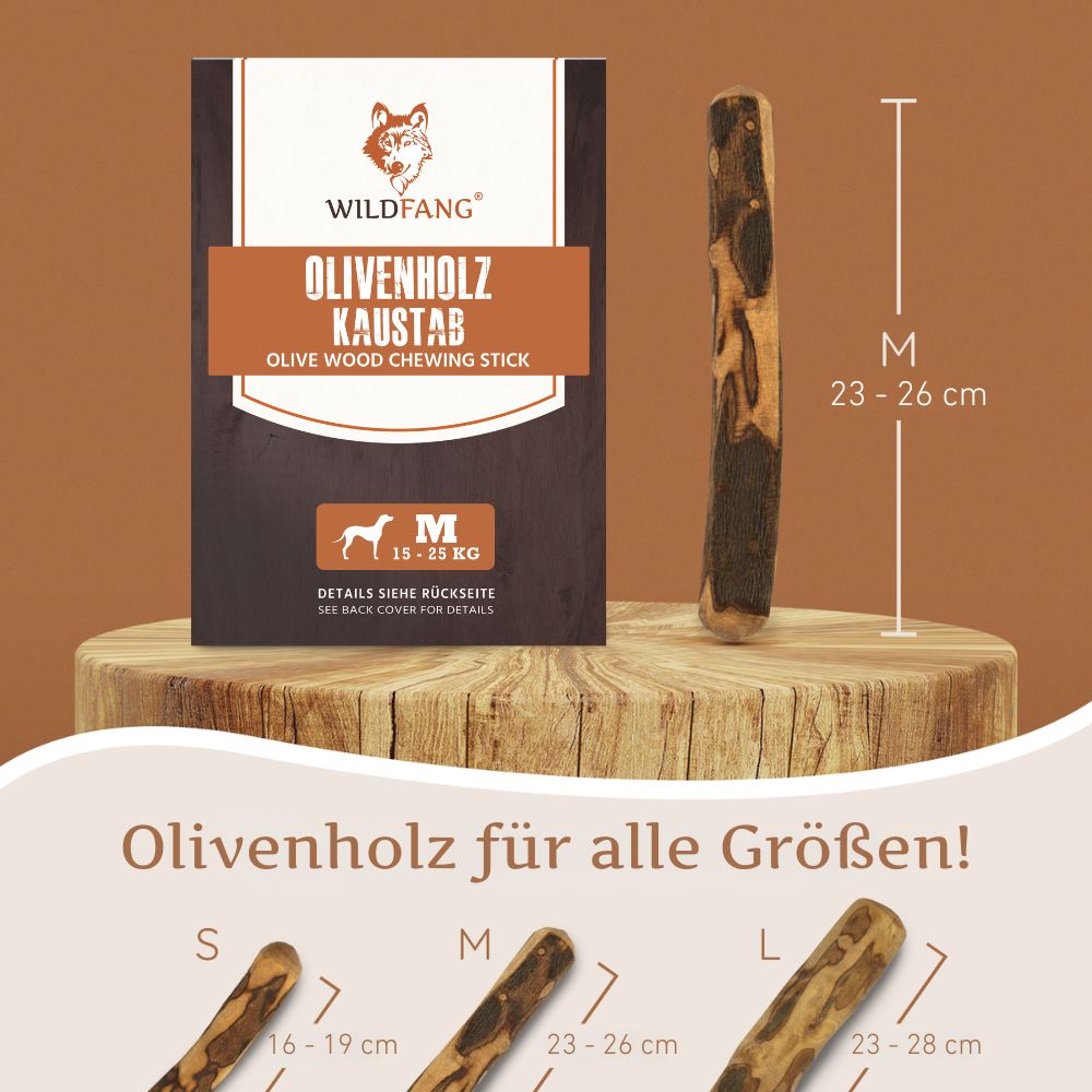 Olivenholz Kaustab-Hundespielzeug-Wildfang-