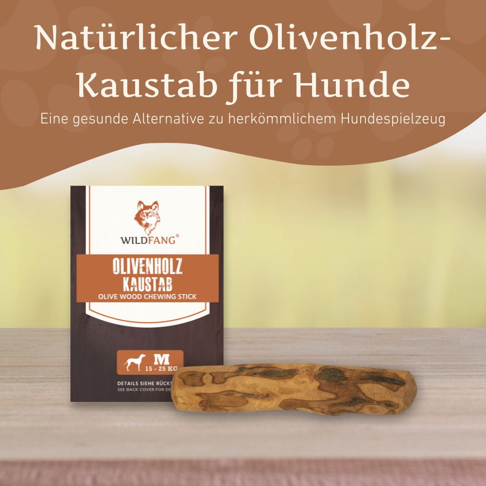 Olivenholz Kaustab-Hundespielzeug-Wildfang-