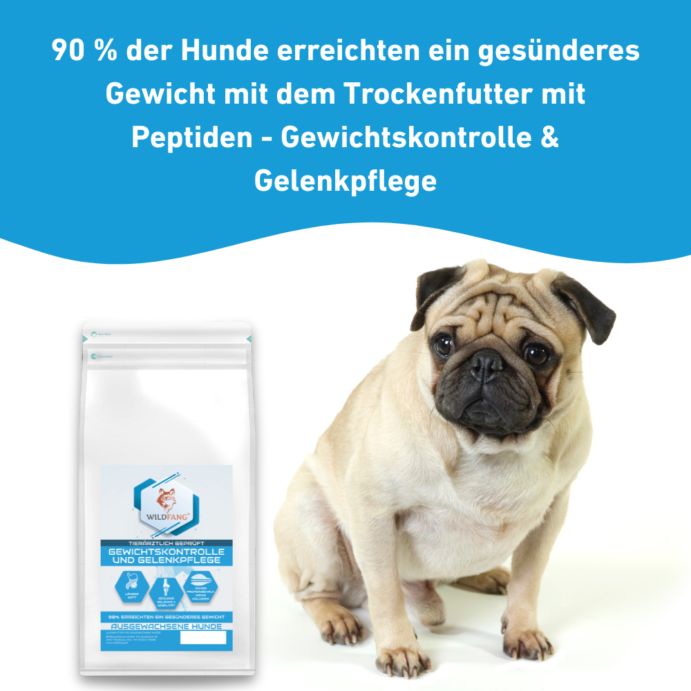 VetLine Trockenfutter mit Peptiden für Hunde - Gewichtskontrolle und Gelenkpflege-Hundefutter-Wildfang Petcare GmbH-