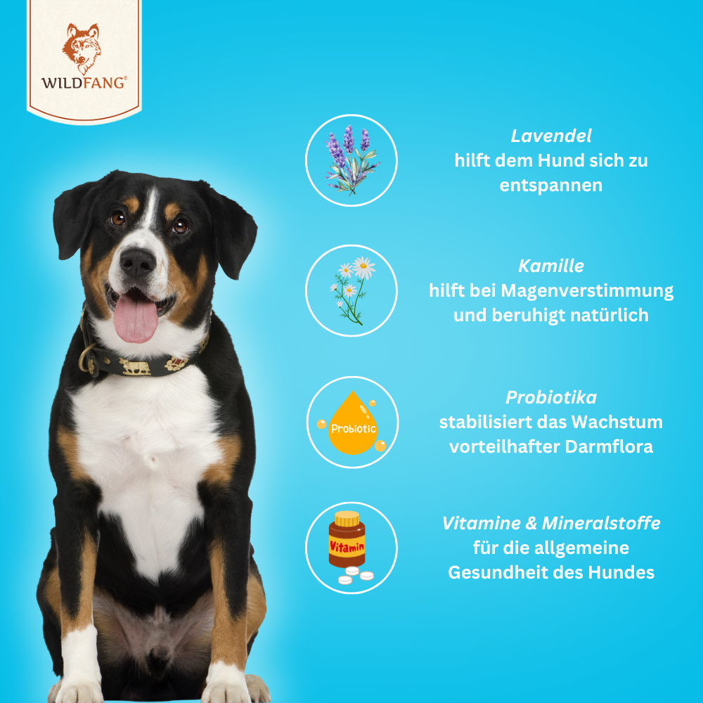 Beruhigende Snacks für Hunde mit Ente & Huhn - getreidefrei - 3er Set-Hundefutter-Wildfang-