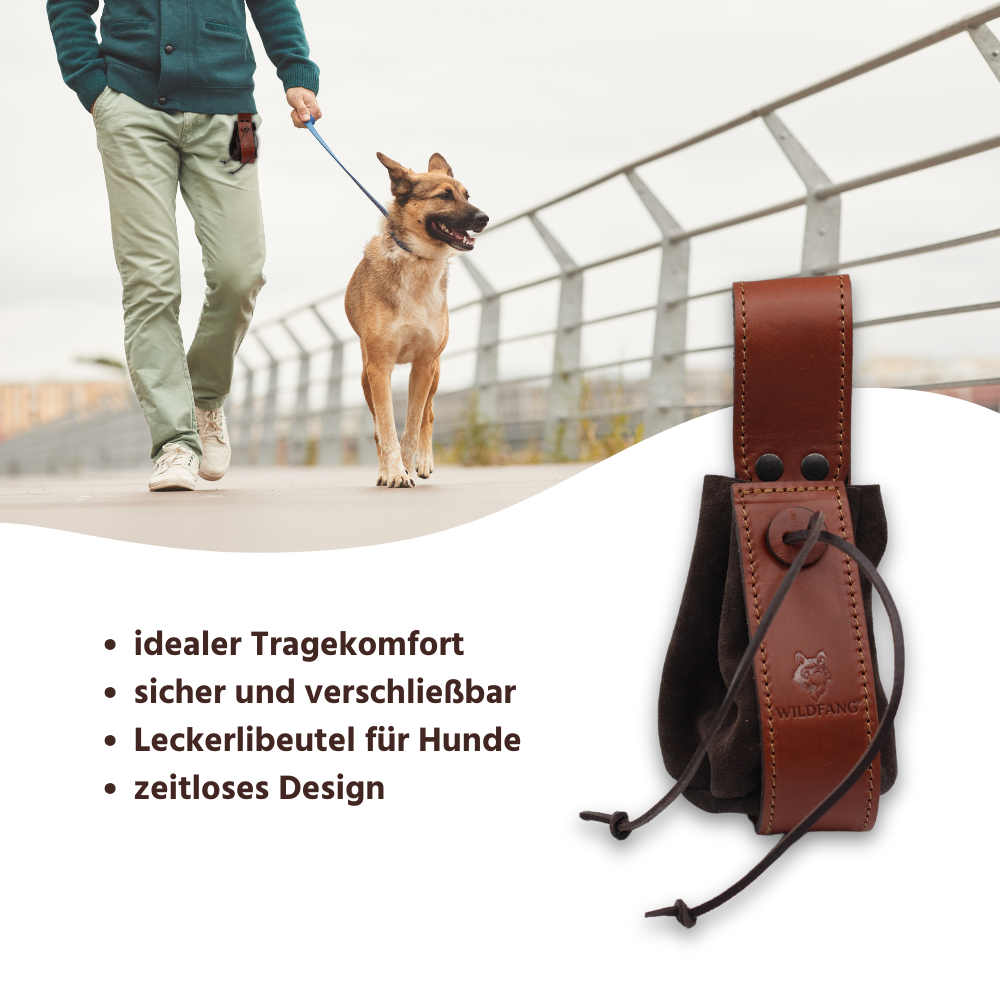 Leckerli Beutel aus Leder-Hundespielzeug-Wildfang-