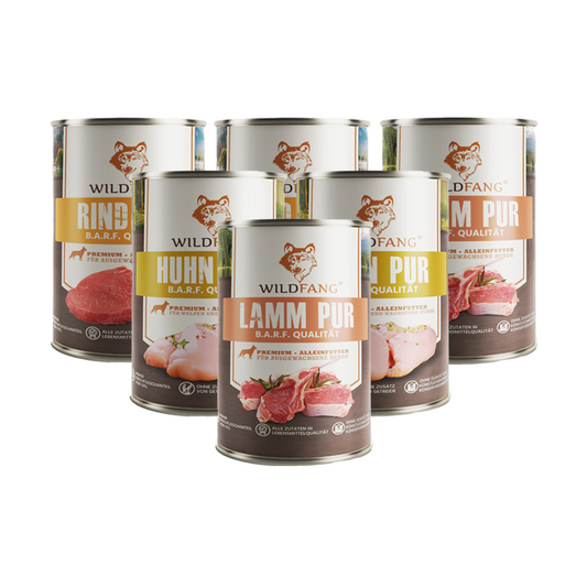 Nassfutter Mix 6 x 800g - BARF Qualität-Hundefutter-Wildfang-