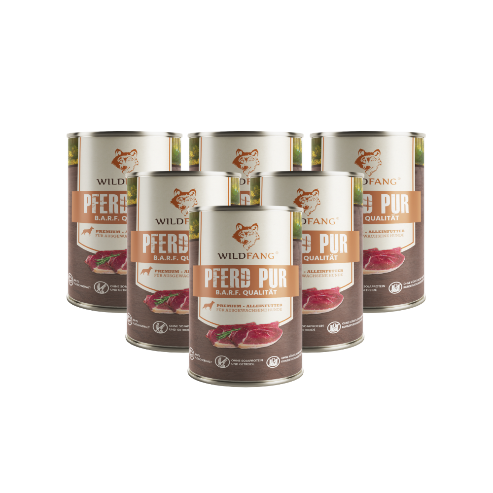 Nassfutter Pferd pur - BARF Qualität-Hundefutter-Wildfang-