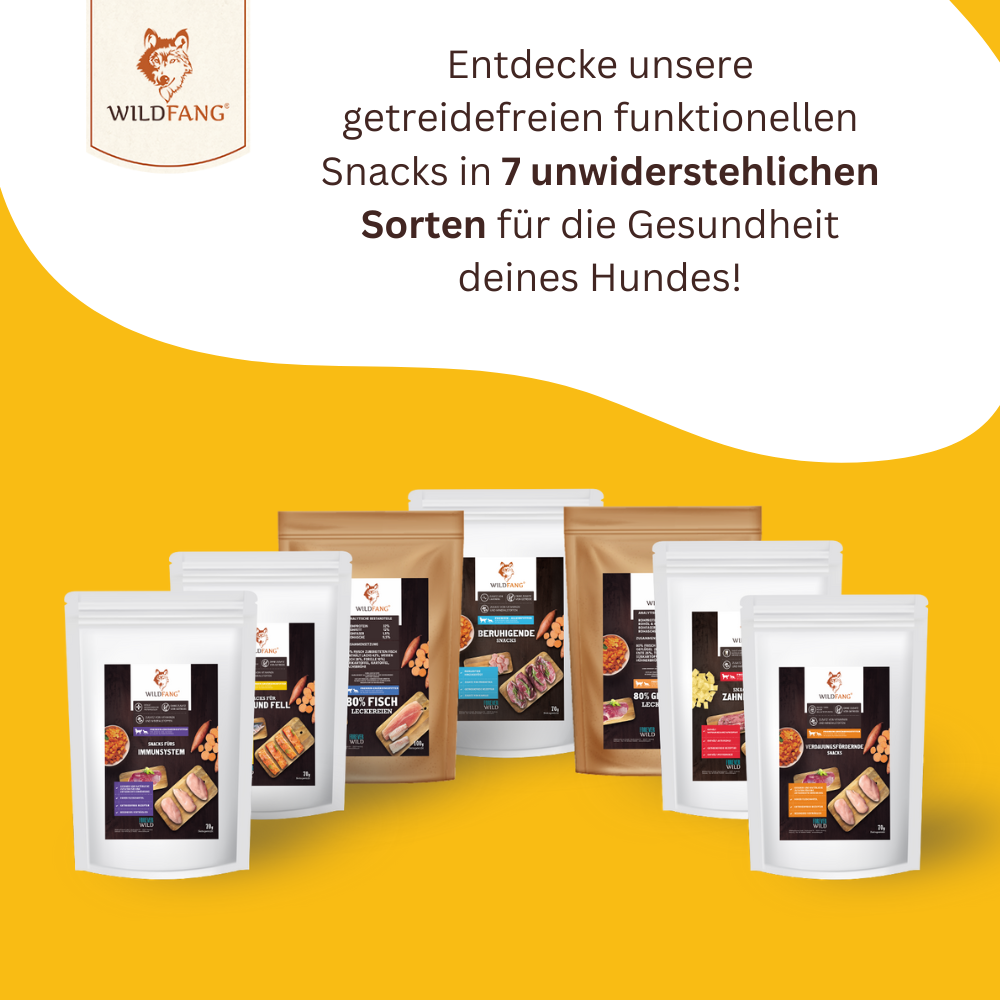 Snacks für Haut und Fell - getreidefrei - 3er Set-Hundefutter-Wildfang-