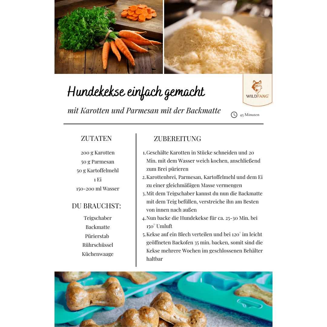 Backmatte - mit Rezeptkarten-Hundespielzeug-Wildfang-
