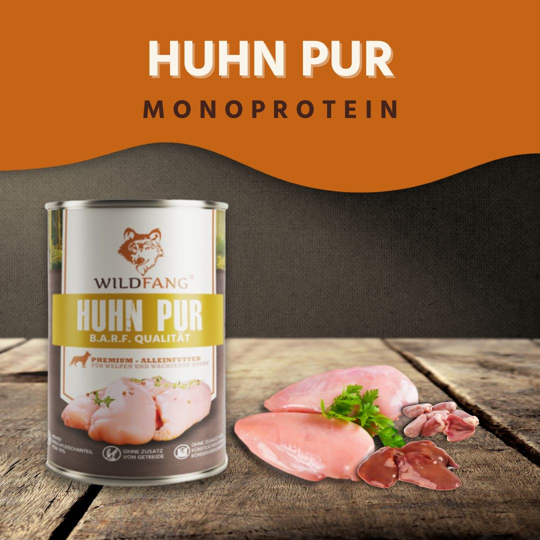 Adult Futterpaket Huhn - getreidefrei-Hundefutter-Wildfang-