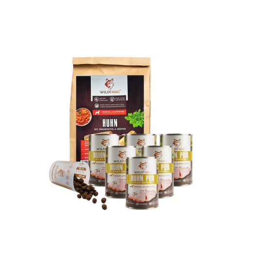 Adult Futterpaket Huhn - getreidefrei-Hundefutter-Wildfang-
