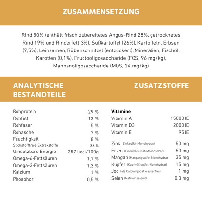 Adult Futterpaket Rind - getreidefrei-Hundefutter-Wildfang-
