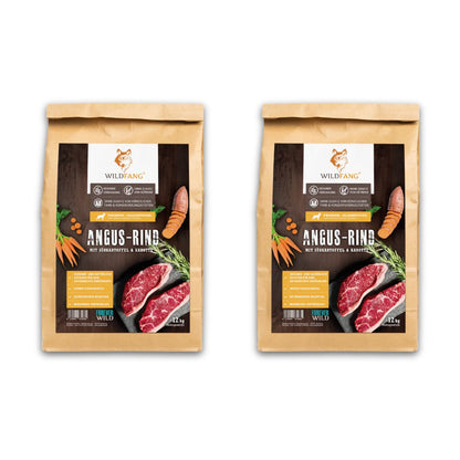 Adult Trockenfutter Sparpack 2 x 2 kg mit Angus Rind - getreidefrei-Hundefutter-Wildfang-