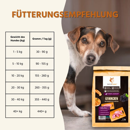 Adult Trockenfutter Sparpack 2 x 2 kg mit Kaninchen- getreidefrei-Hundefutter-Wildfang-
