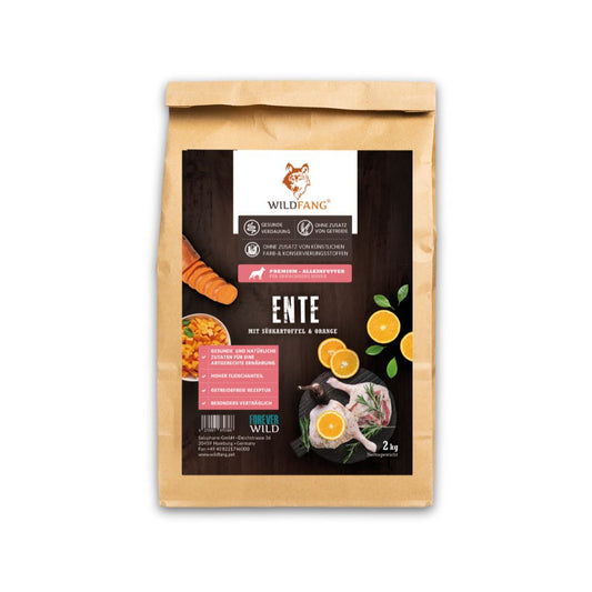 Adult Trockenfutter mit Ente - getreidefrei-Hundefutter-Wildfang-