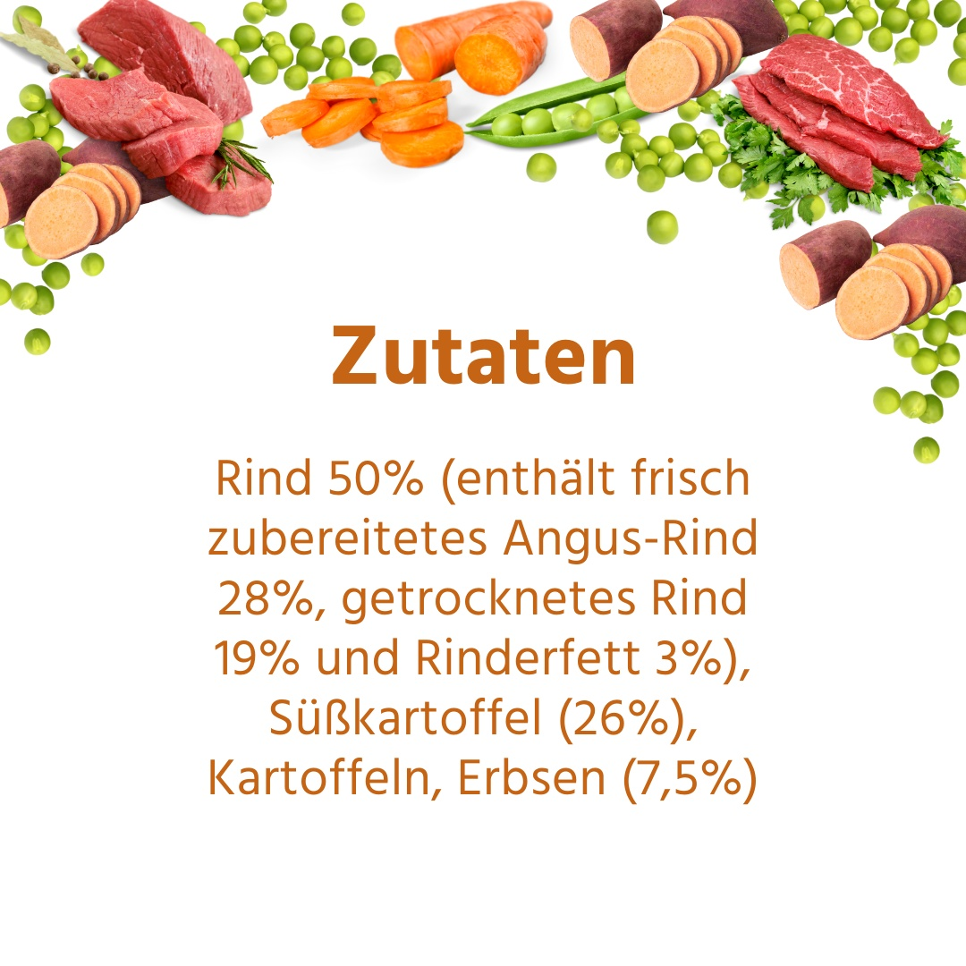 Trockenfutter mit Angus Rind - getreidefrei-Hundefutter-Wildfang-