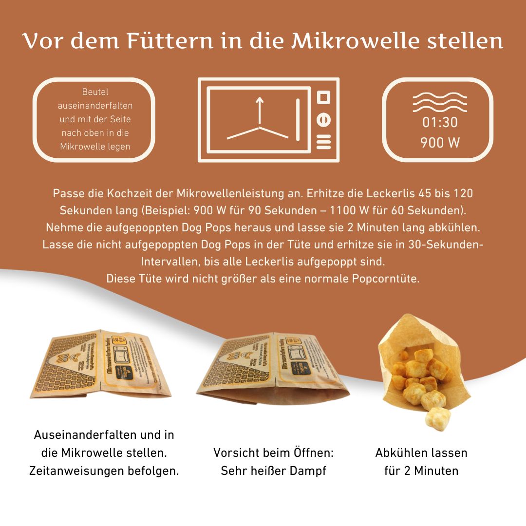 Dog Pops - Käse-Popcorn für Hunde-Hundefutter-Wildfang-