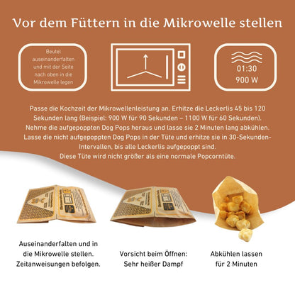 Dog Pops - Käse-Popcorn für Hunde-Hundefutter-Wildfang-