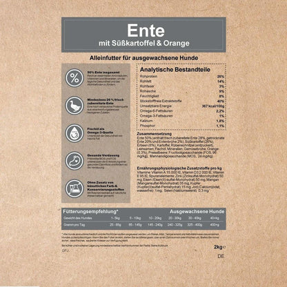 Adult Trockenfutter mit Ente - getreidefrei-Hundefutter-Wildfang-