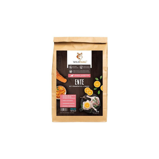 Adult Trockenfutter mit Ente - getreidefrei-Hundefutter-Wildfang-