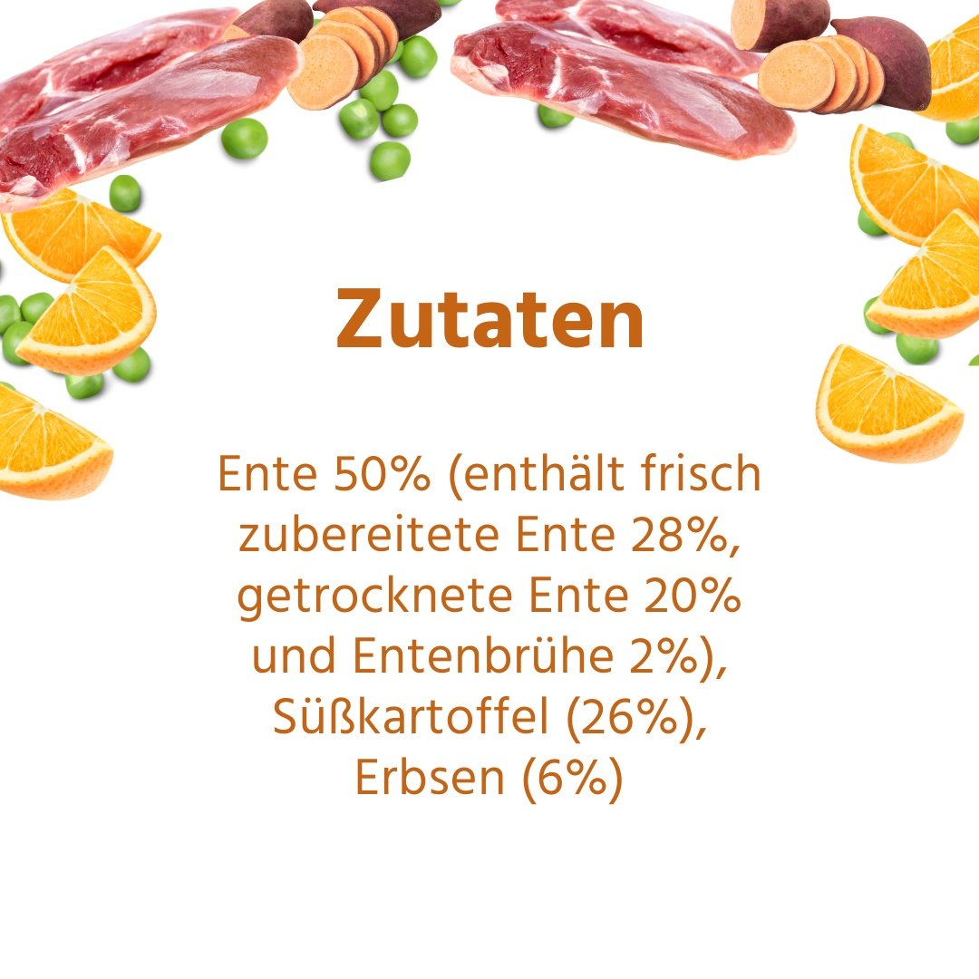 Trockenfutter mit Ente - getreidefrei-Hundefutter-Wildfang-