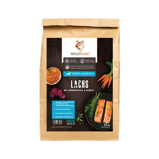 Junior Trockenfutter mit Lachs für Welpen - getreidefrei-Hundefutter-Wildfang-