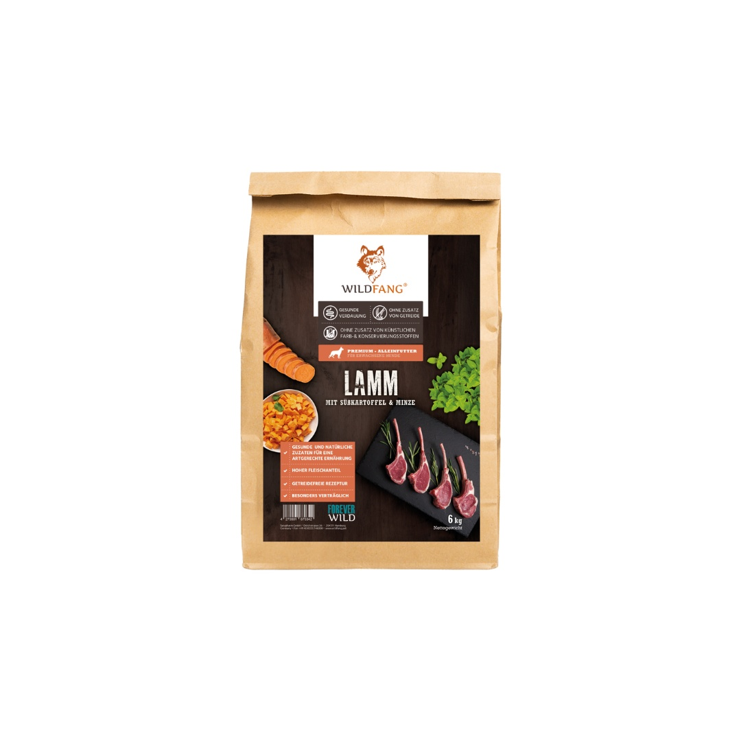 Adult Trockenfutter mit Lamm - getreidefrei-Hundefutter-Wildfang-