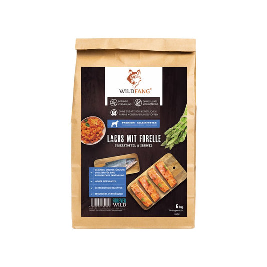 Maxi Adult Trockenfutter mit Lachs und Forelle - ideal für große Hunderassen - getreidefrei-Hundefutter-Wildfang-