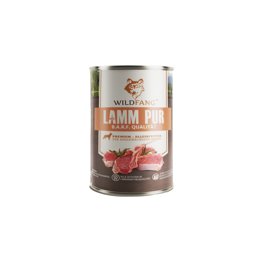 Nassfutter Lamm pur - BARF Qualität-Hundefutter-Wildfang-