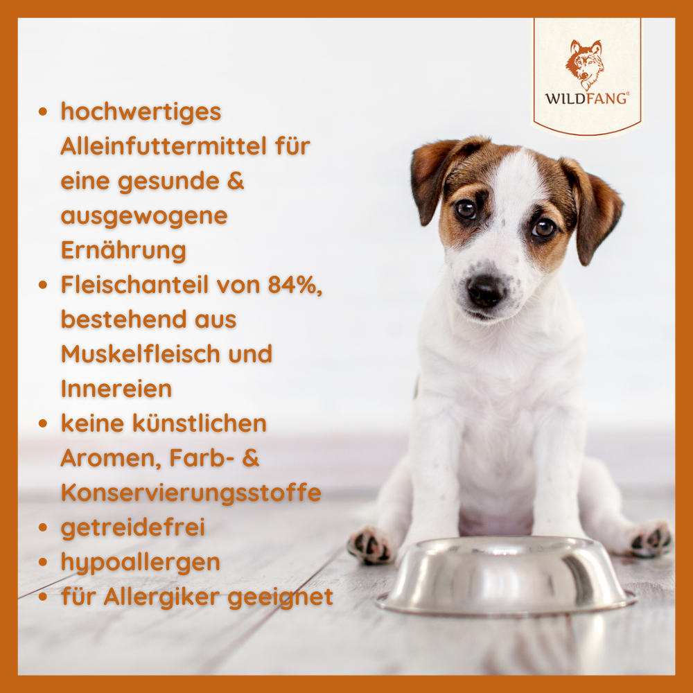 Nassfutter Pferd pur - BARF Qualität - 6er Set-Hundefutter-Wildfang-