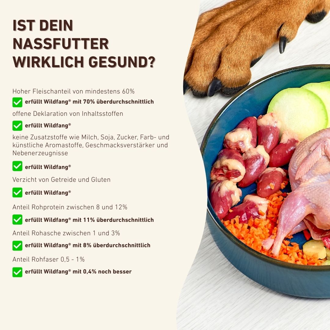Nassfutter Rind pur - BARF Qualität - 6er Set-Hundefutter-Wildfang-