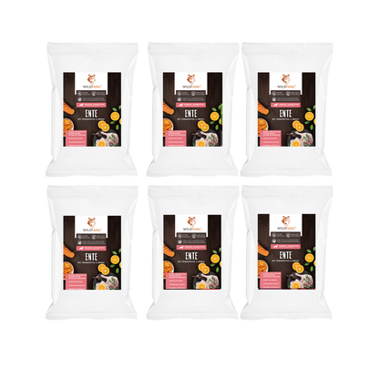 Adult Probierpaket Trockenfutter - getreidefrei-Hundefutter-Wildfang-6 x Ente-