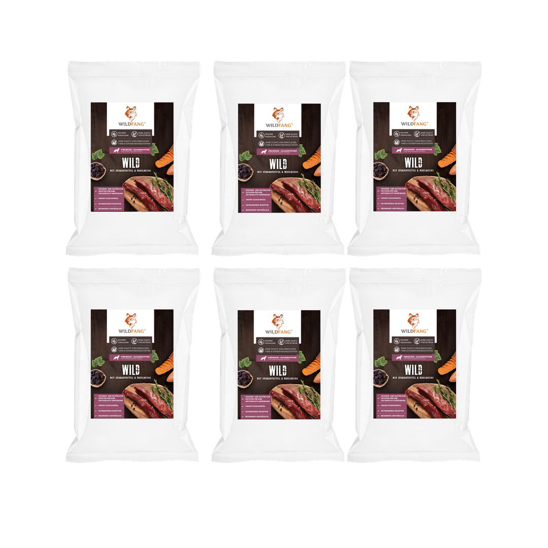 Adult Probierpaket Trockenfutter - getreidefrei-Hundefutter-Wildfang-6 x Wild-