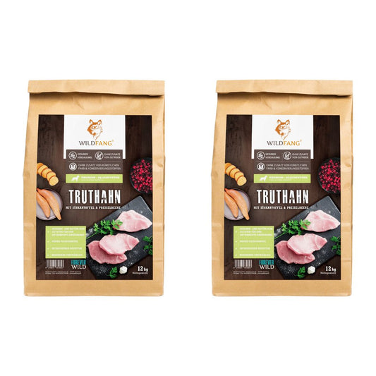 Sensitive Trockenfutter Sparpack 2 x 2 kg mit Truthahn - getreidefrei-Hundefutter-Wildfang-
