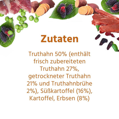Sensitive Trockenfutter mit Truthahn - getreidefrei-Hundefutter-Wildfang-