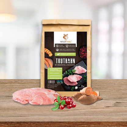 Sensitive Trockenfutter mit Truthahn - getreidefrei-Hundefutter-Wildfang-
