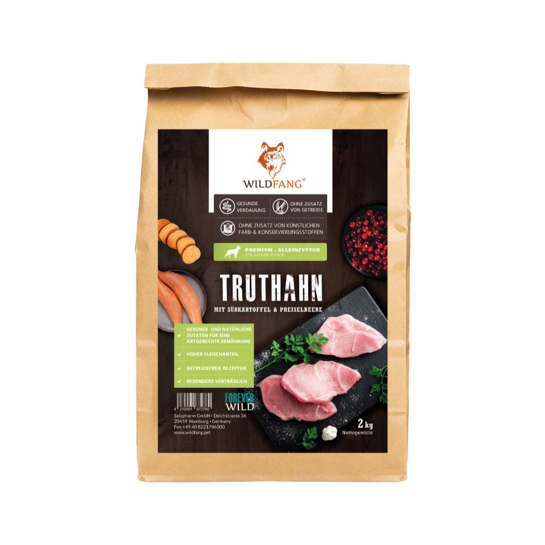 Sensitive Trockenfutter mit Truthahn - getreidefrei-Hundefutter-Wildfang-