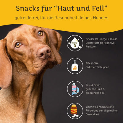 Snacks für Haut und Fell - getreidefrei-Hundefutter-Wildfang-