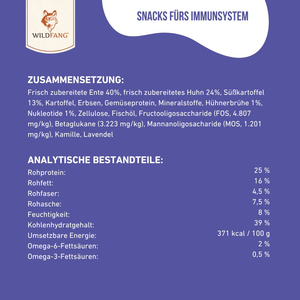 Snacks für das Immunsystem - getreidefrei - 3er Set-Hundefutter-Wildfang-