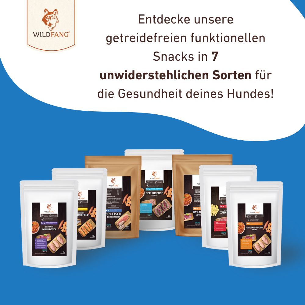 Snacks mit 80% Fisch - getreidefrei - 3er Set-Hundefutter-Wildfang-