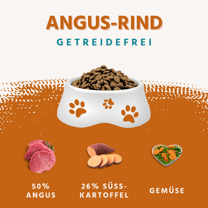 Adult Trockenfutter Sparpack 2 x 2 kg mit Angus Rind - getreidefrei-Hundefutter-Wildfang-