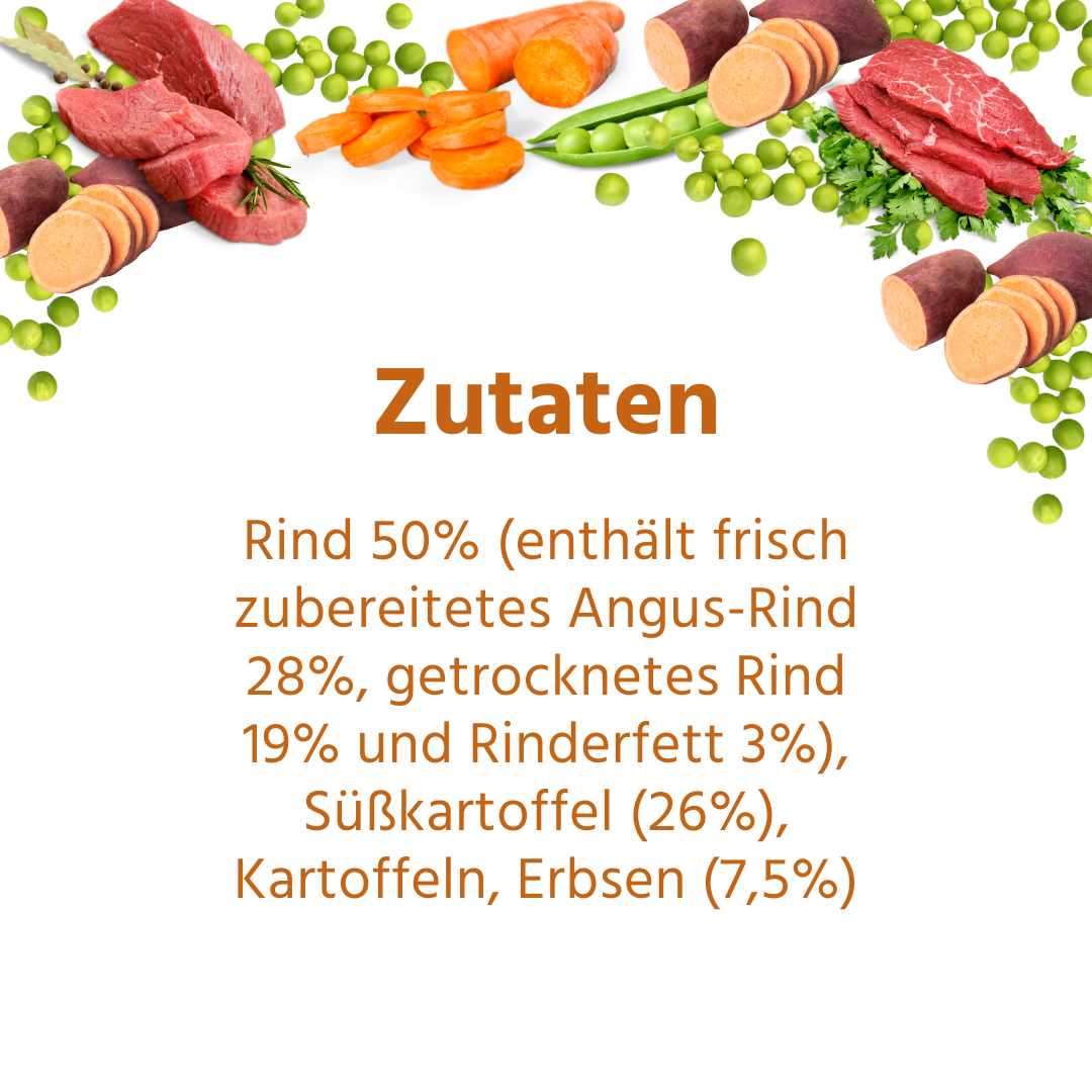 Trockenfutter Sparpack 2 x 2 kg mit Angus Rind - getreidefrei-Hundefutter-Wildfang-