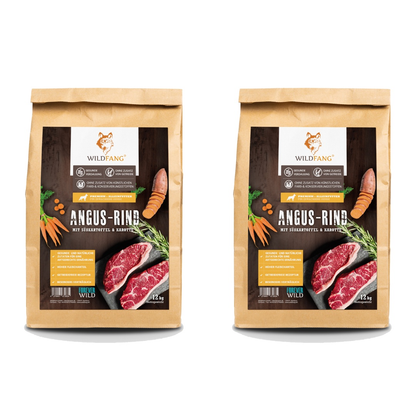 Adult Trockenfutter Sparpack 2 x 2 kg mit Angus Rind - getreidefrei-Hundefutter-Wildfang-