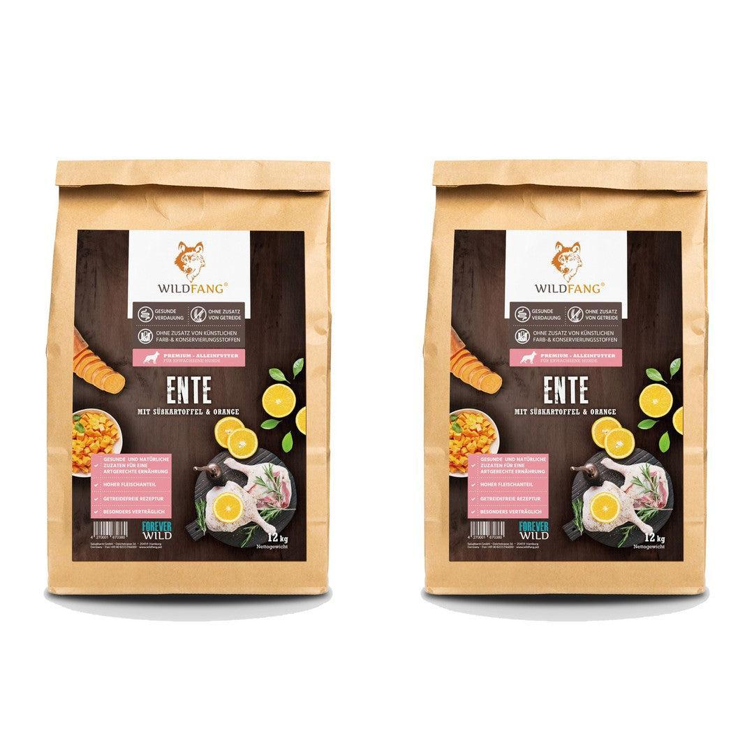 Adult Trockenfutter Sparpack 2 x 2 kg mit Ente - getreidefrei-Hundefutter-Wildfang-
